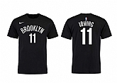 Brooklyn Nets 11 Kyrie Irving Black Nike T-Shirt,baseball caps,new era cap wholesale,wholesale hats